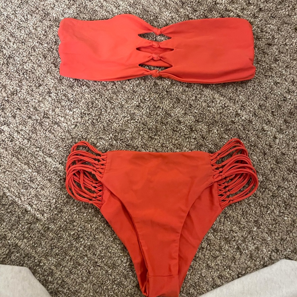Mikoh Swimwear Red bikini